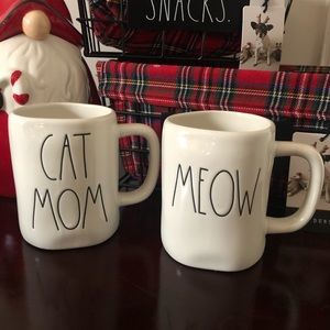Rae Dunn CAT MOM & MEOW Mugs